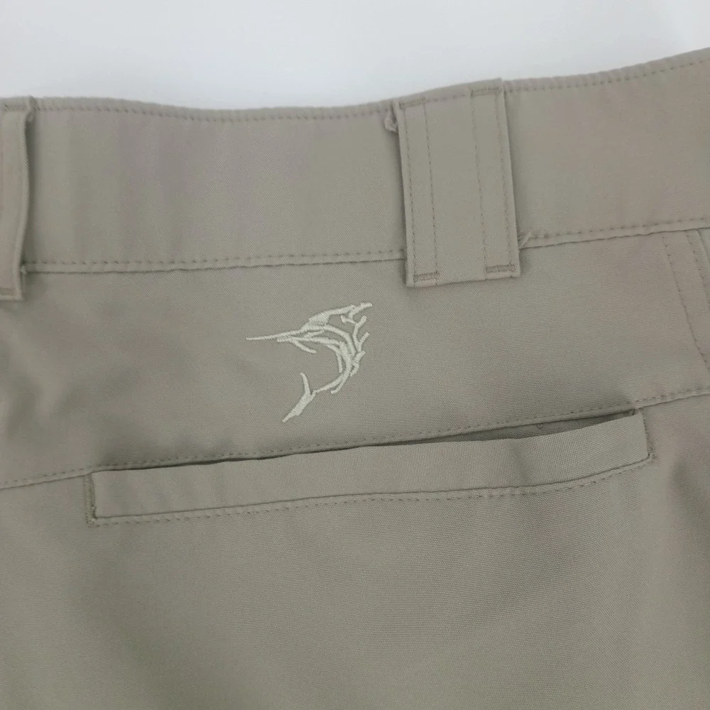 Bimini Bay Outfitters Mens Performance Cargo Fishing Shorts Khaki Tan Size 40